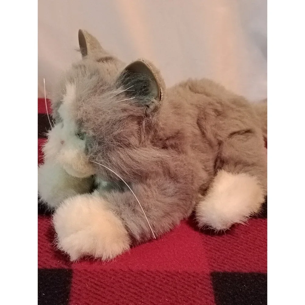 FurReal Friends Kitten Grey Long Haired Cat Tiger Hasbro Vintage Robotic Toy Pet
